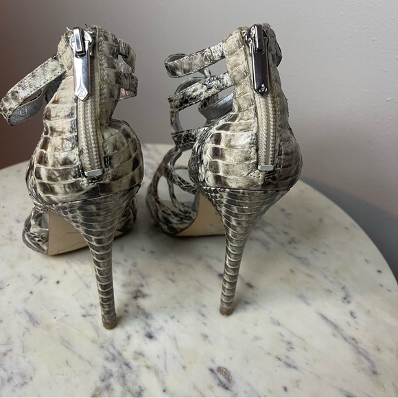 Sam Edelman Eden Heels Size 7M snakeskin shoes Leather - Picture 5 of 7